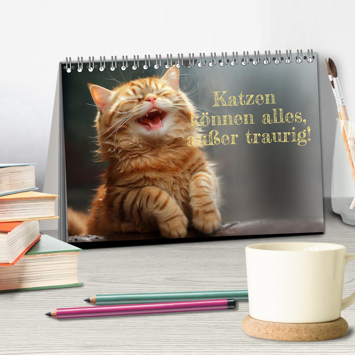 Bild: 9783383837753 | Katzen können alles, außer traurig. (Tischkalender 2025 DIN A5...