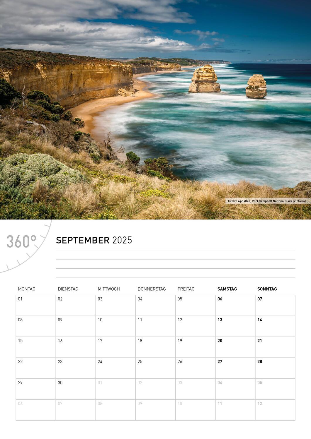 Bild: 9783968555737 | 360° Australien Broschürenkalender 2025 | Ingo Öland | Kalender | 2025