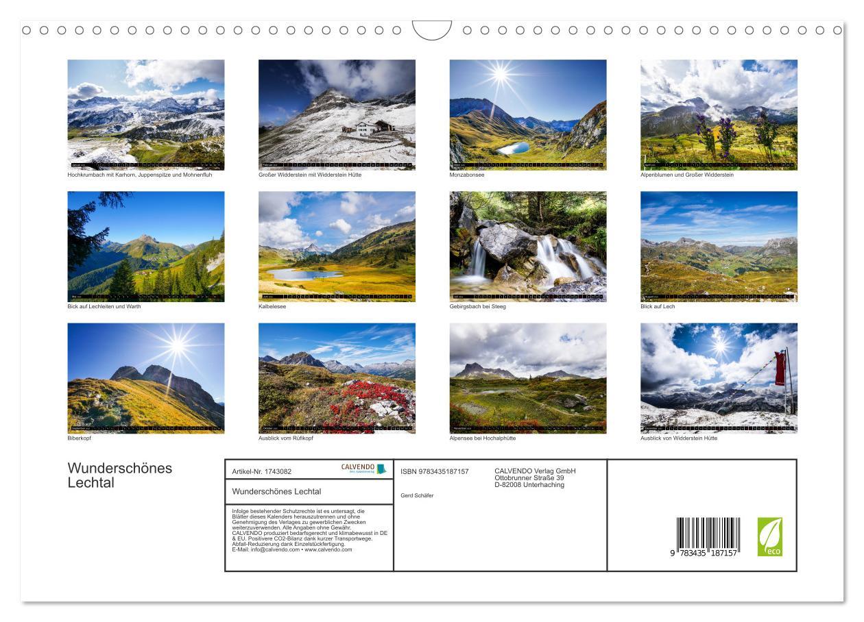 Bild: 9783435187157 | Wunderschönes Lechtal (Wandkalender 2025 DIN A3 quer), CALVENDO...