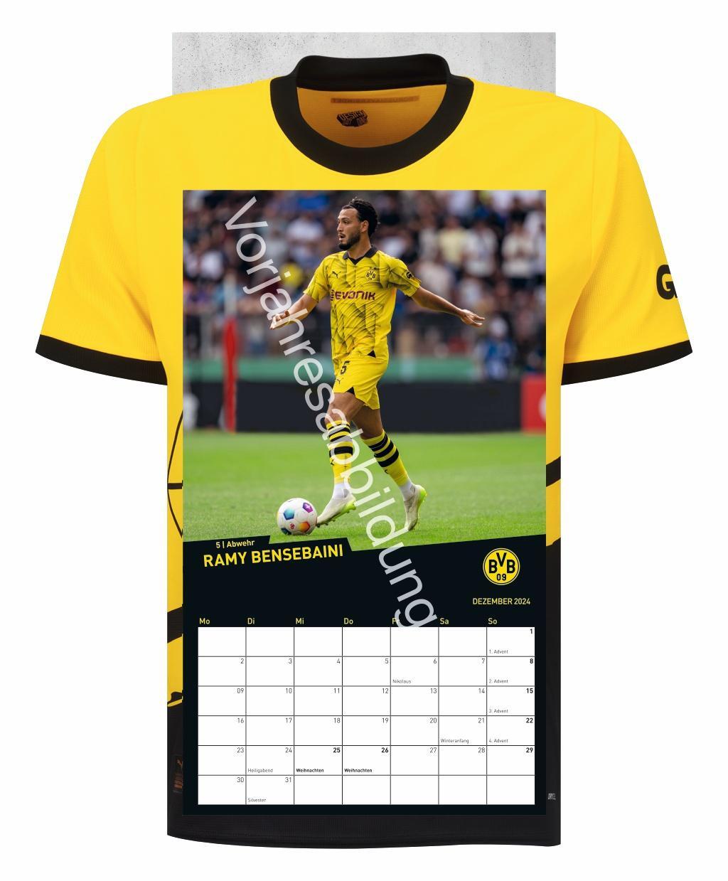 Bild: 9783756405442 | BVB Trikotkalender 2025 | Heye | Kalender | Bundesliga Kalender Heye