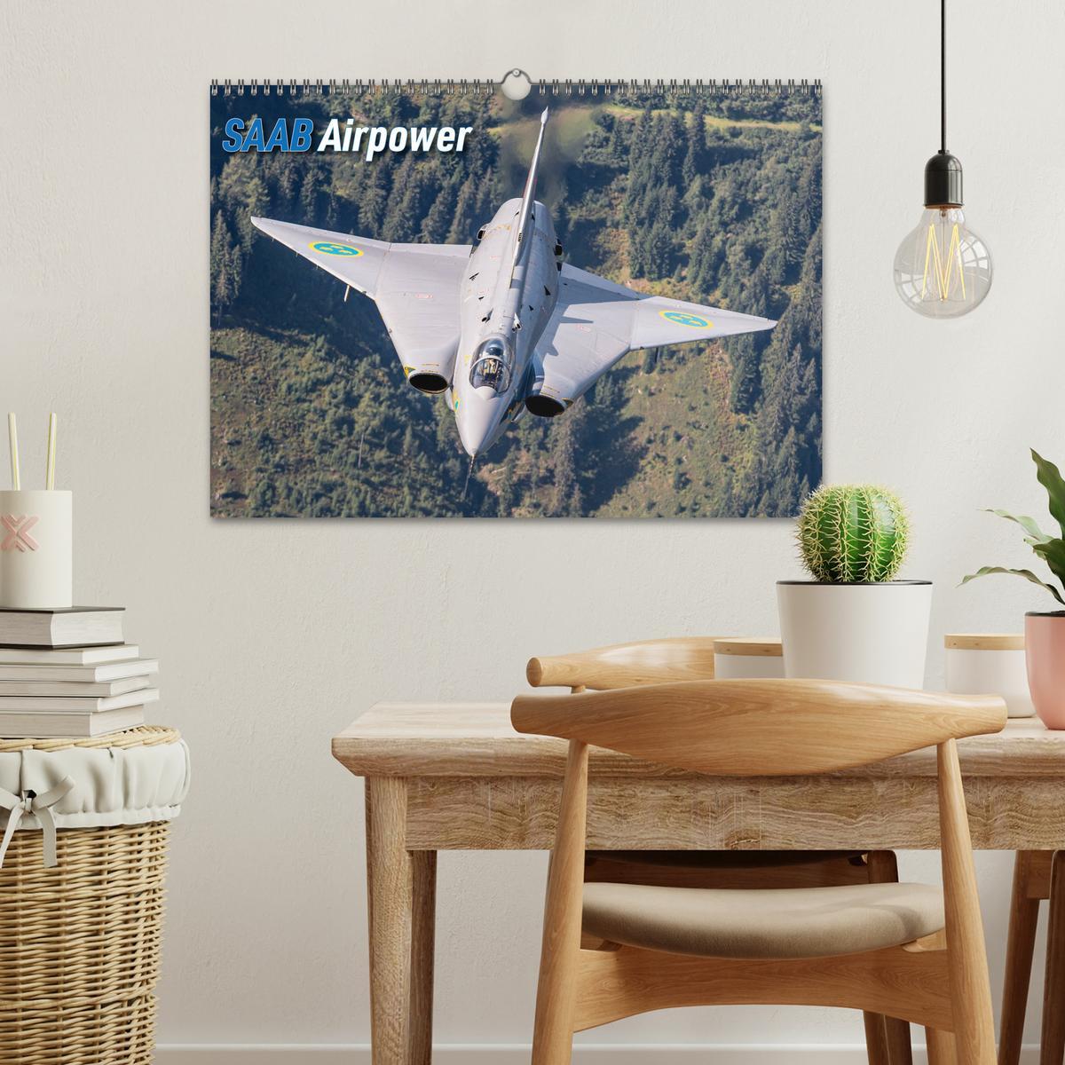 Bild: 9783435160068 | Saab Airpower (Wandkalender 2025 DIN A3 quer), CALVENDO Monatskalender