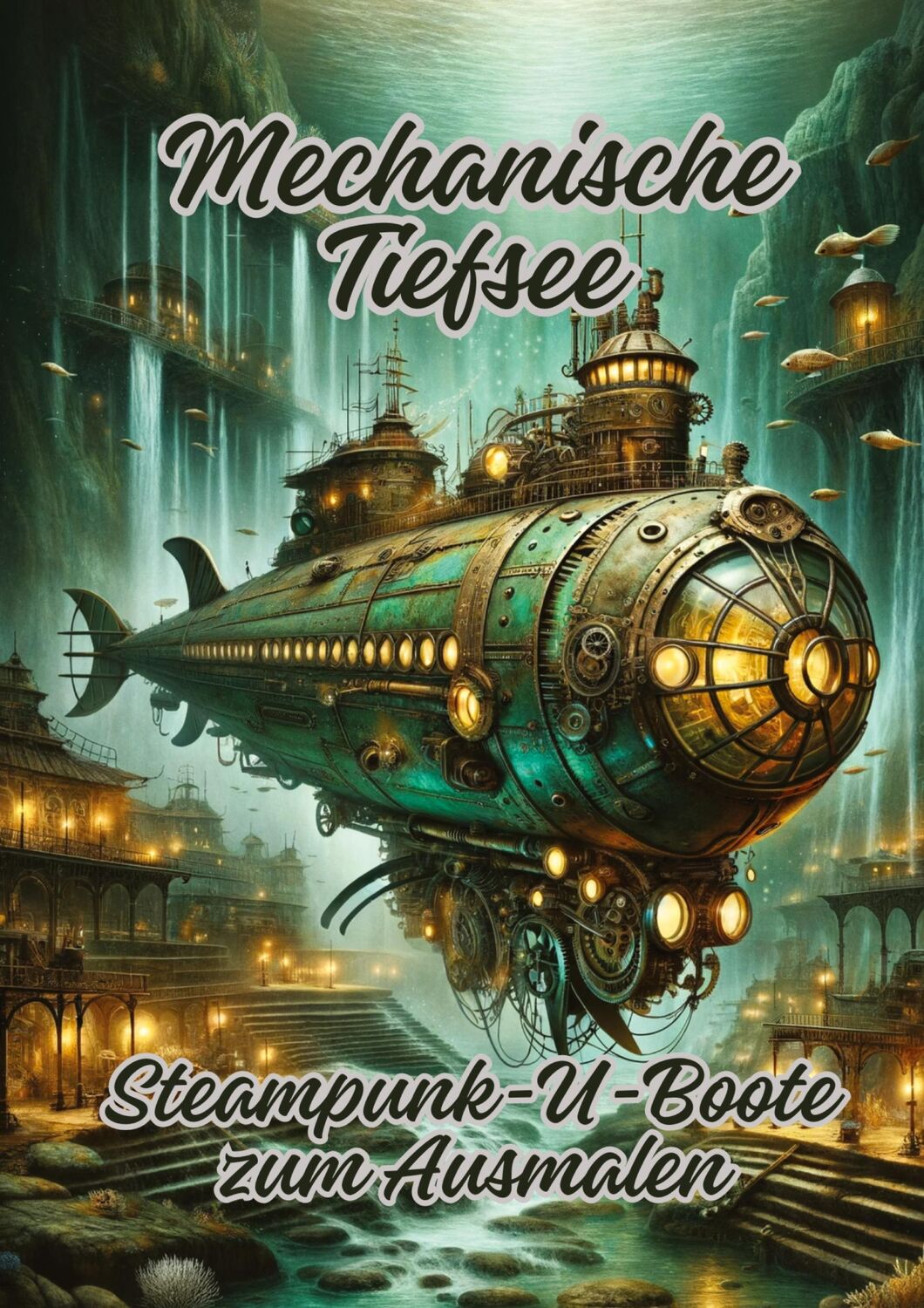 Cover: 9783384140876 | Mechanische Tiefsee | Steampunk-U-Boote zum Ausmalen | Ela Artjoy