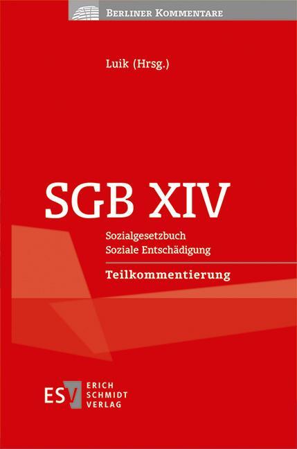 Cover: 9783503209927 | SGB XIV - - Sozialgesetzbuch - - Soziale Entschädigung - - - -...