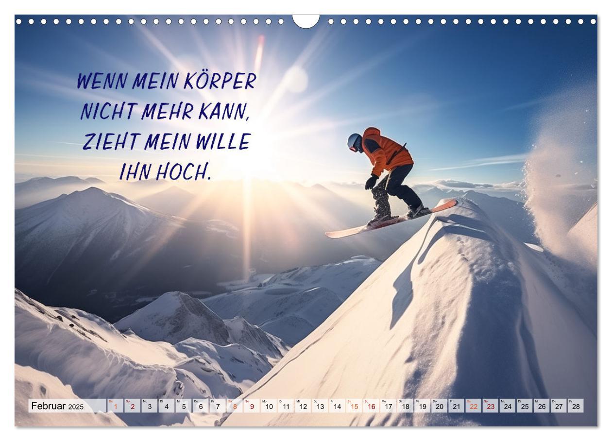 Bild: 9783383908330 | Motivation und Ski (Wandkalender 2025 DIN A3 quer), CALVENDO...