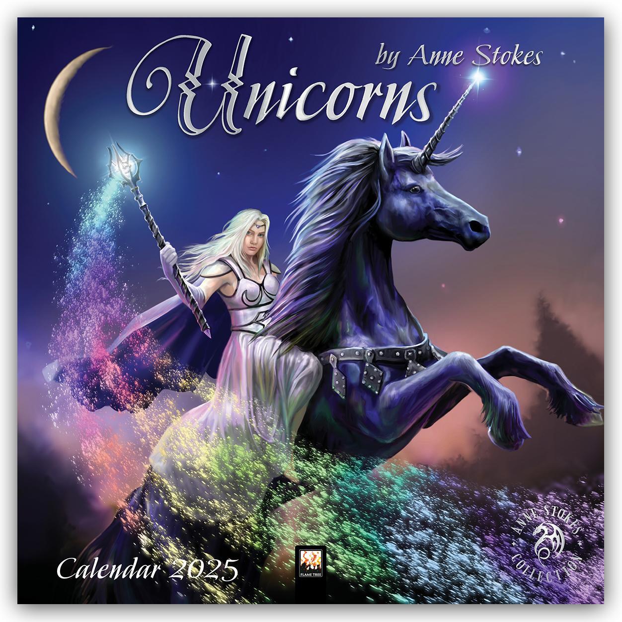 Cover: 9781835620106 | Unicorns by Anne Stokes Wall Calendar 2025 (Art Calendar) | Publishing