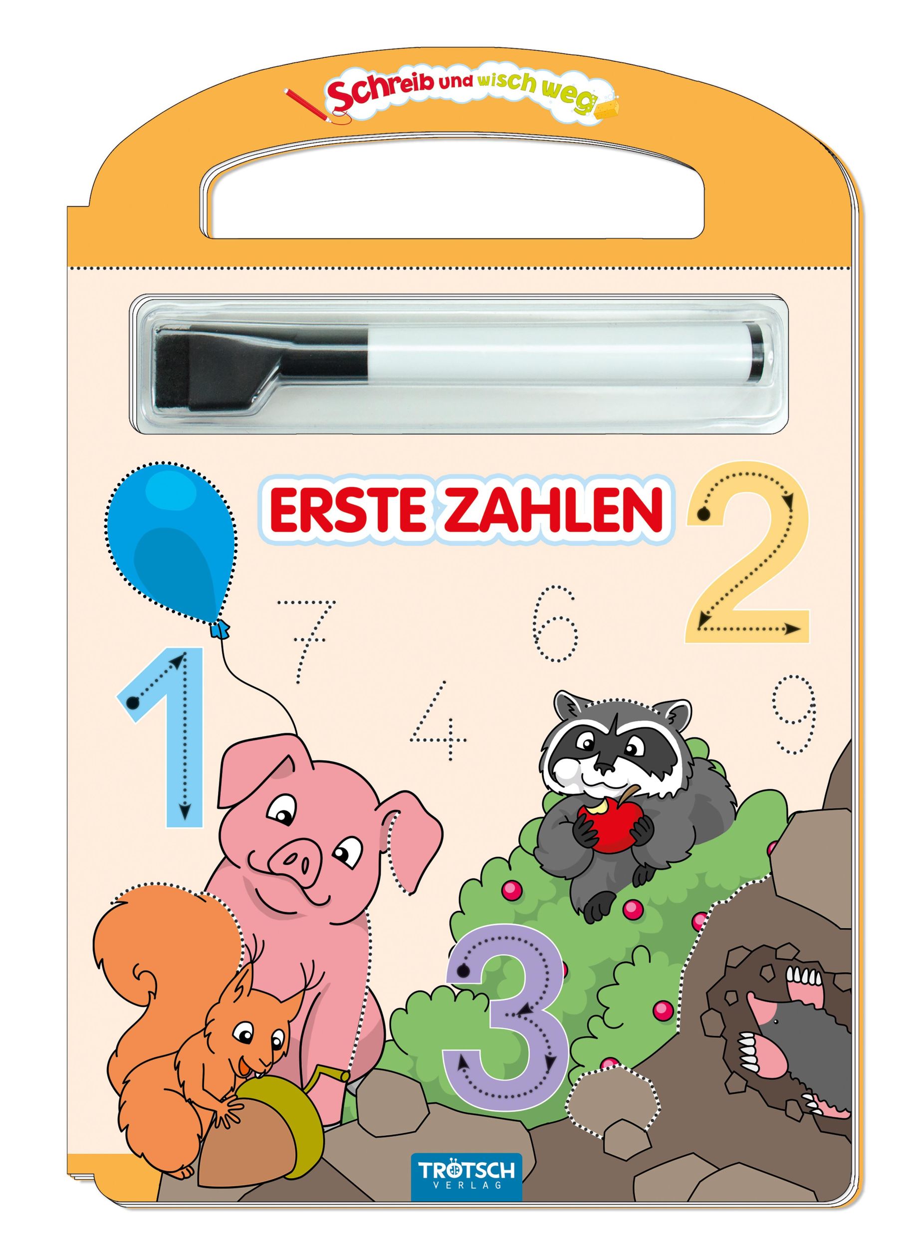 Cover: 9783957749284 | Trötsch Erste Zahlen Schreib und wisch weg mit Stift | Taschenbuch