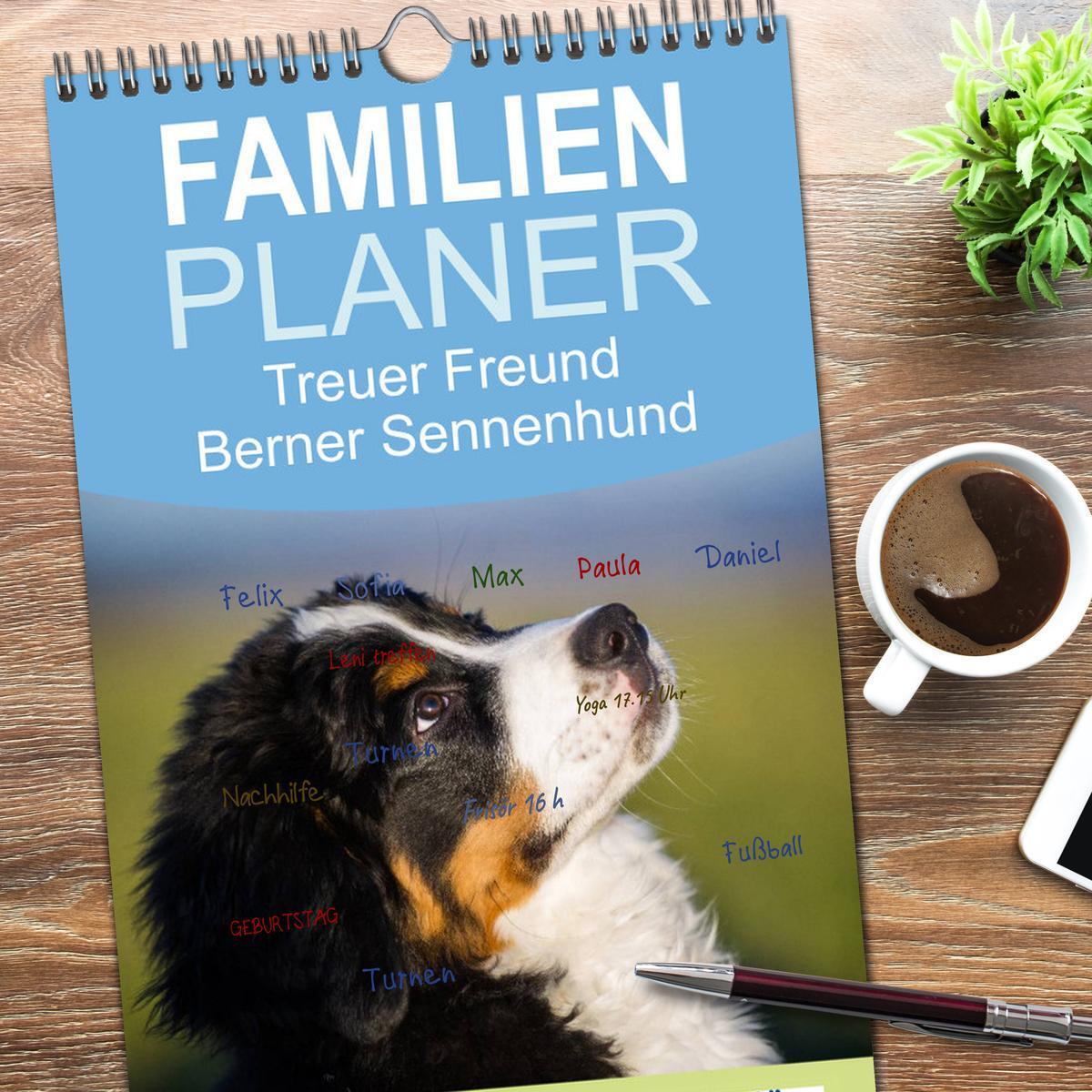 Bild: 9783457113424 | Familienplaner 2025 - Treuer Freund Berner Sennenhund mit 5 Spalten...