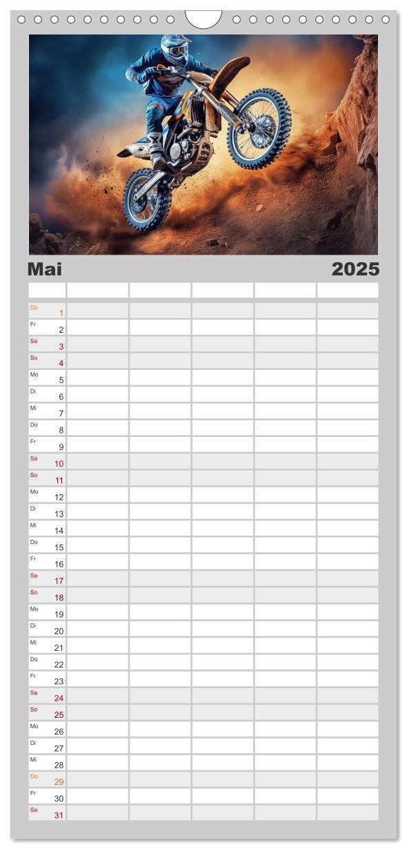 Bild: 9783457091203 | Familienplaner 2025 - Motorcross Welt mit 5 Spalten (Wandkalender,...