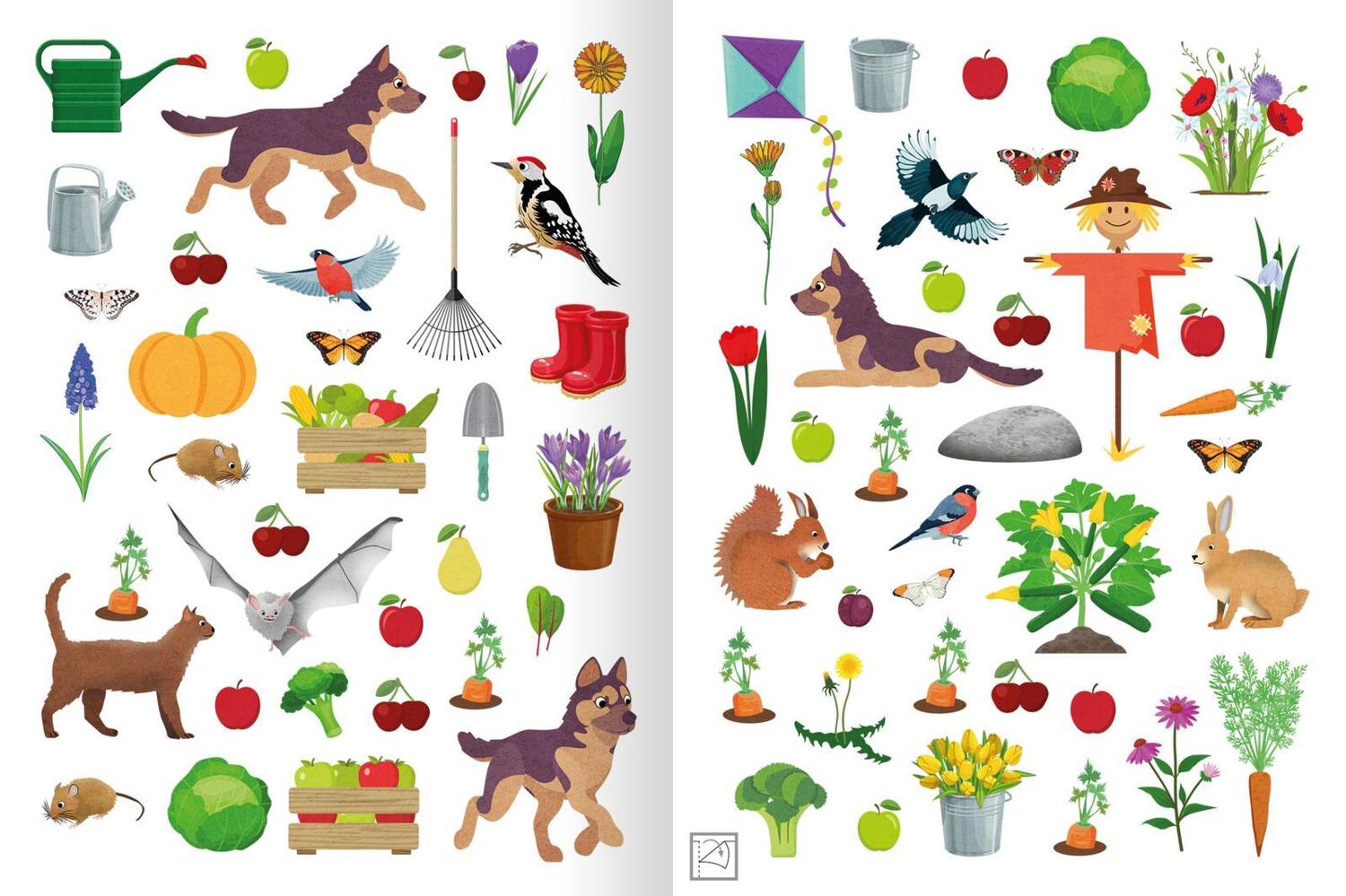 Bild: 9783845845173 | Erstes Stickern - Im Garten | Über 300 Sticker | Taschenbuch | 40 S.