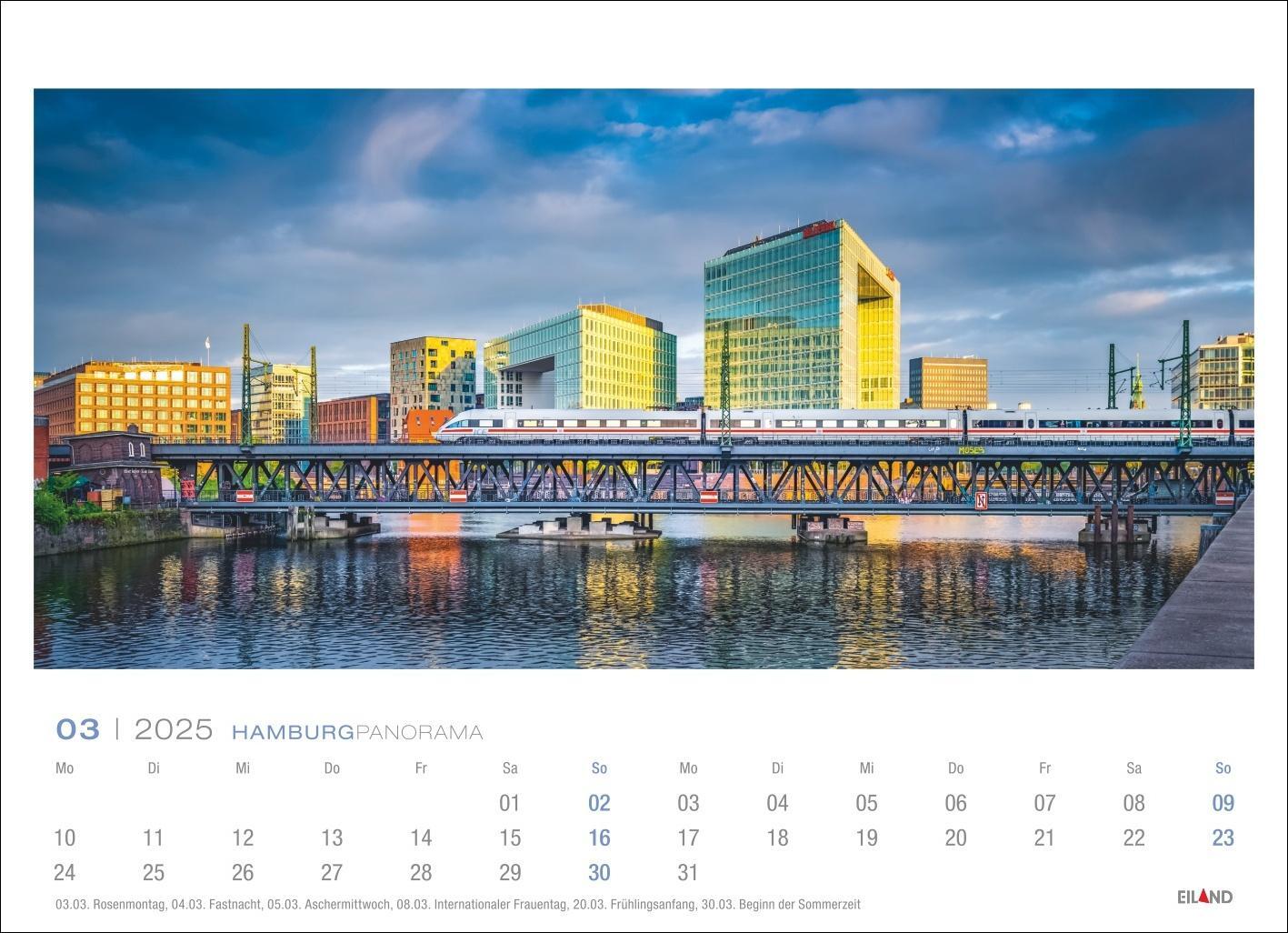 Bild: 9783964023391 | Hamburg Panorama Postkartenkalender 2025 | Eiland | Kalender | 13 S.