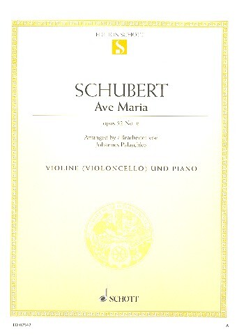 Cover: 9790001088121 | Ave Maria B-Dur | Franz Schubert | Buch | 12 S. | Deutsch | 1984