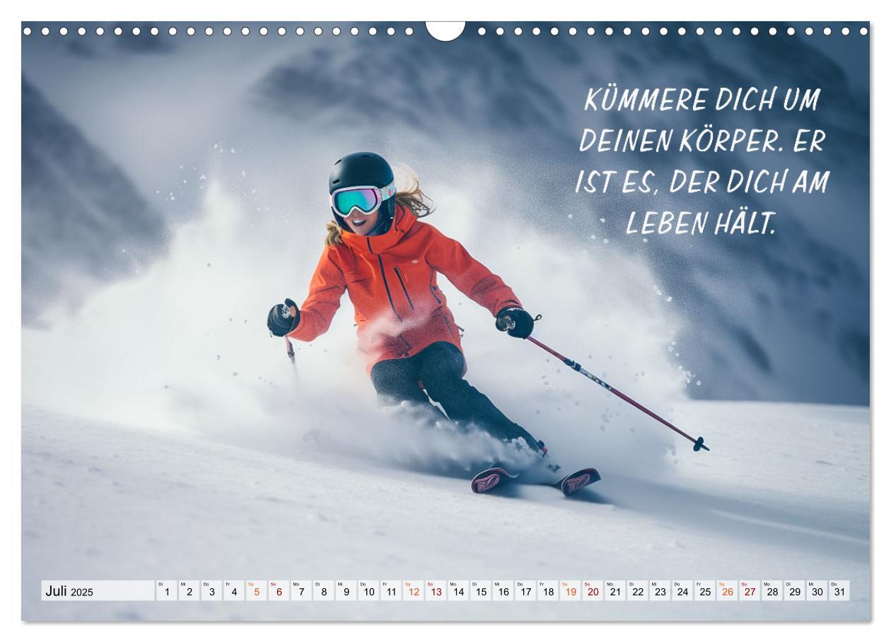 Bild: 9783383908330 | Motivation und Ski (Wandkalender 2025 DIN A3 quer), CALVENDO...