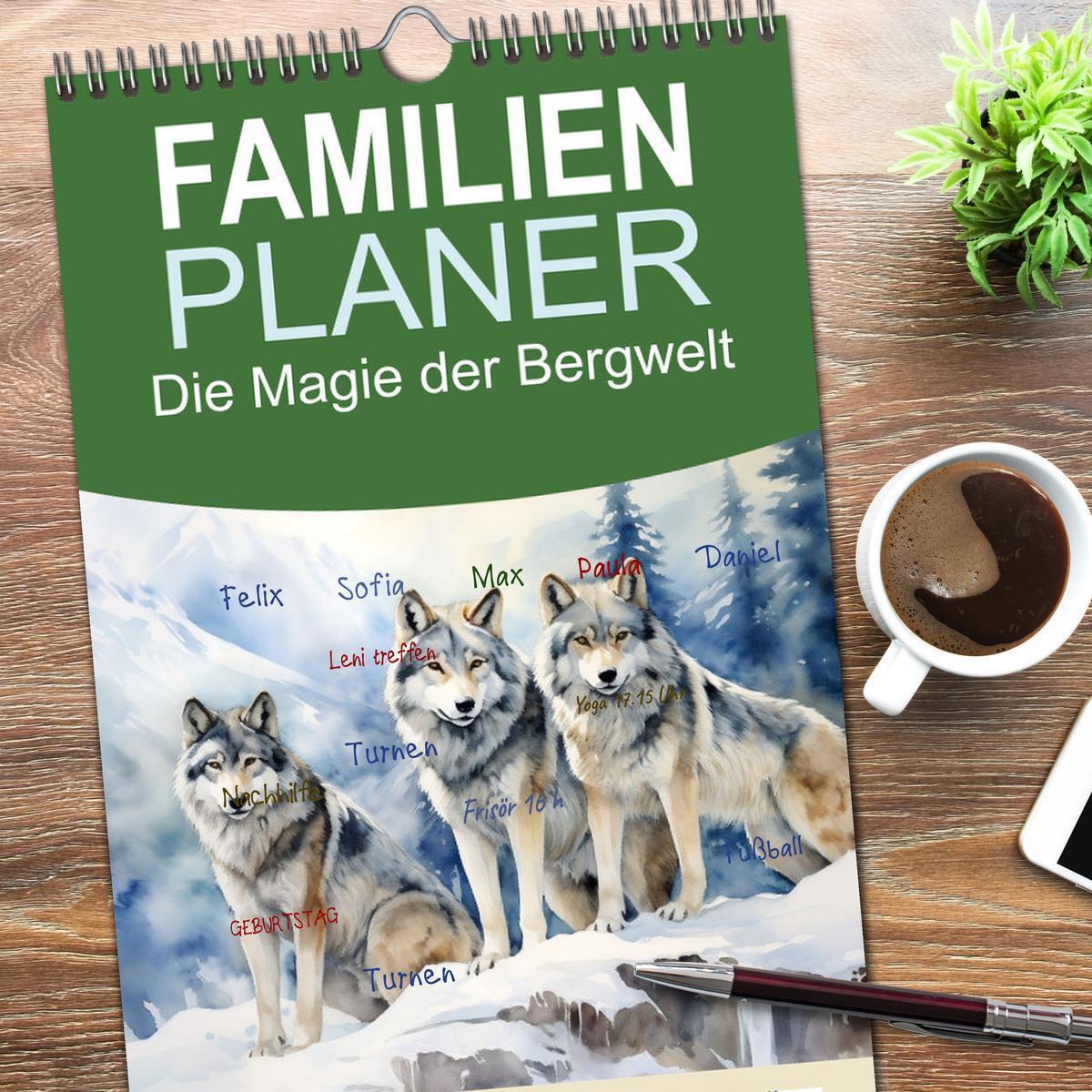 Bild: 9783457133620 | Familienplaner 2025 - Die Magie der Bergwelt mit 5 Spalten...