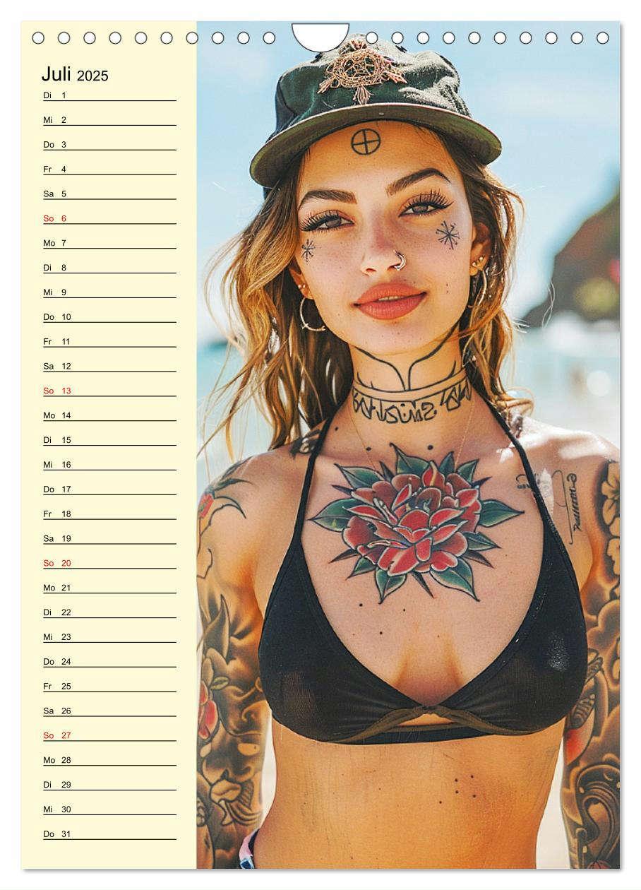 Bild: 9783457129173 | Coole Tatoo-Girls. Hübsch, modern und selbstbewusst (Wandkalender...