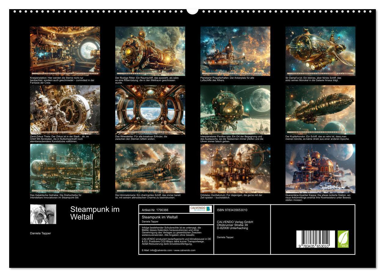 Bild: 9783435653010 | Steampunk im Weltall (hochwertiger Premium Wandkalender 2025 DIN A2...