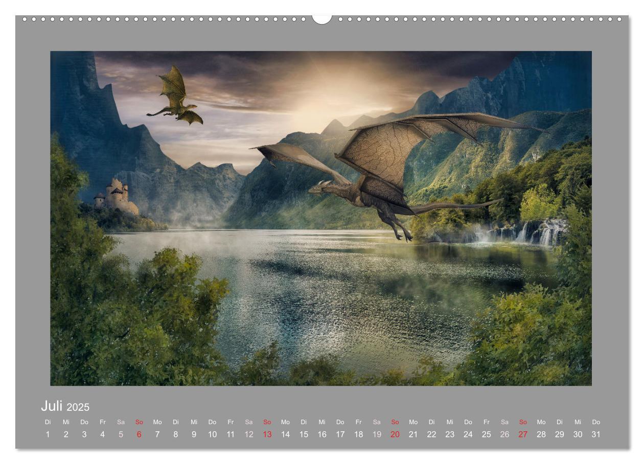 Bild: 9783435092444 | Land der Drachen (Wandkalender 2025 DIN A2 quer), CALVENDO...