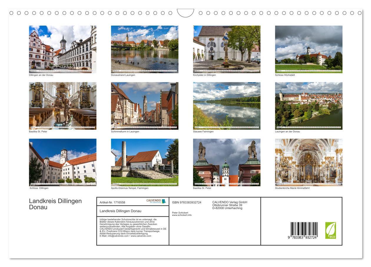 Bild: 9783383932724 | Landkreis Dillingen Donau (Wandkalender 2025 DIN A3 quer), CALVENDO...