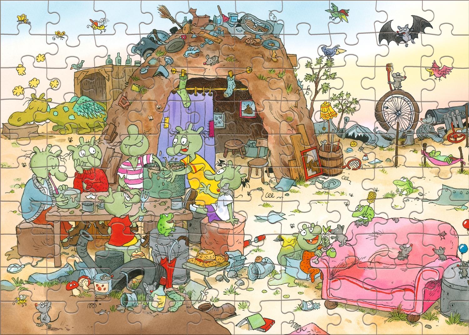 Bild: 4260512186968 | Die Olchis. Puzzle im Buch. 100 Teile | Erhard Dietl | Spiel | Puzzle