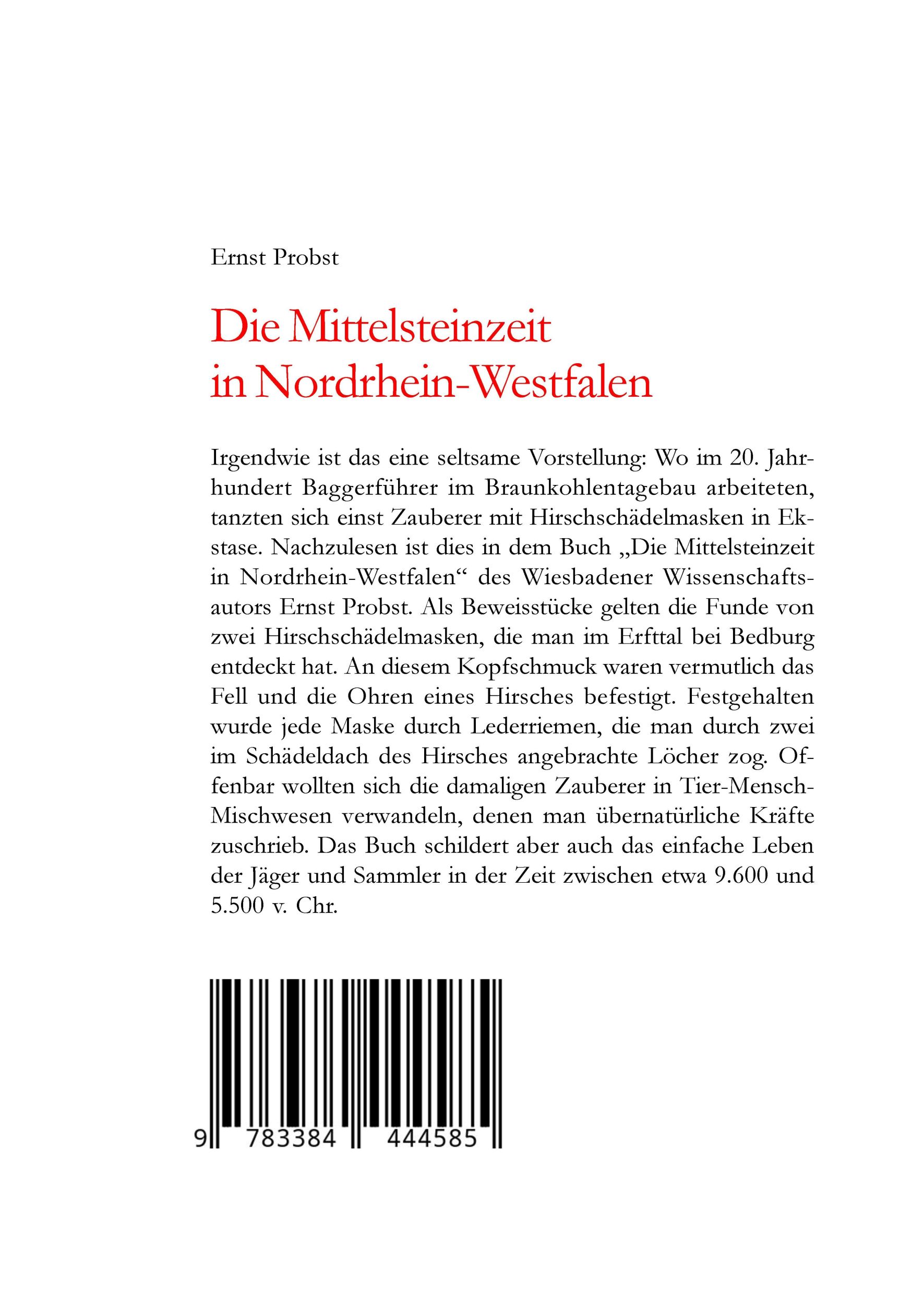 Rückseite: 9783384444585 | Die Mittelsteinzeit in Nordrhein-Westfalen | Ernst Probst | Buch