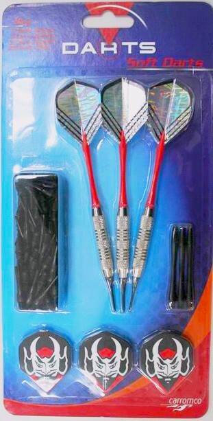 Cover: 4011796895561 | Carromco 89553 - Softdart Set L, 3 Softdarts + 100 Tips + 3 Flights