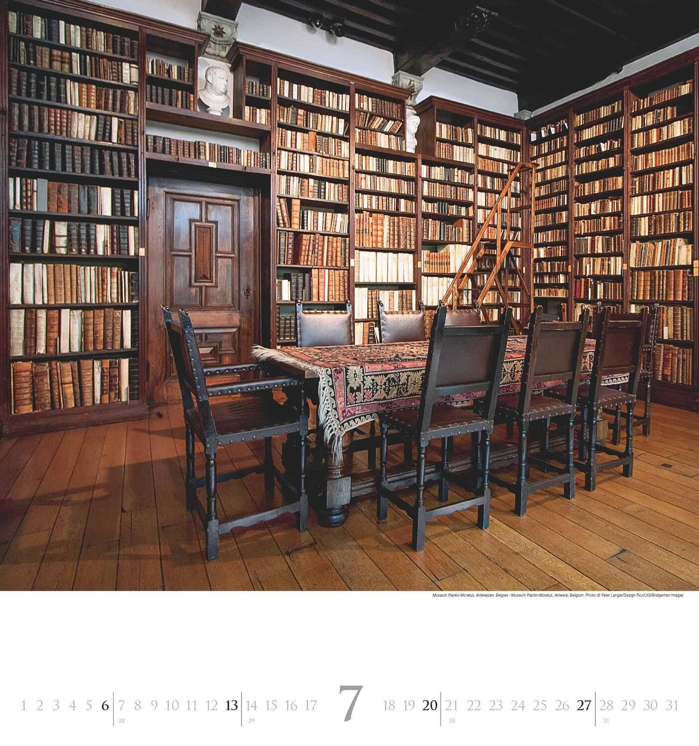 Bild: 4250809654188 | Bibliotheken 2025 - Wand-Kalender - Foto-Kalender - 45x48 - Bücher