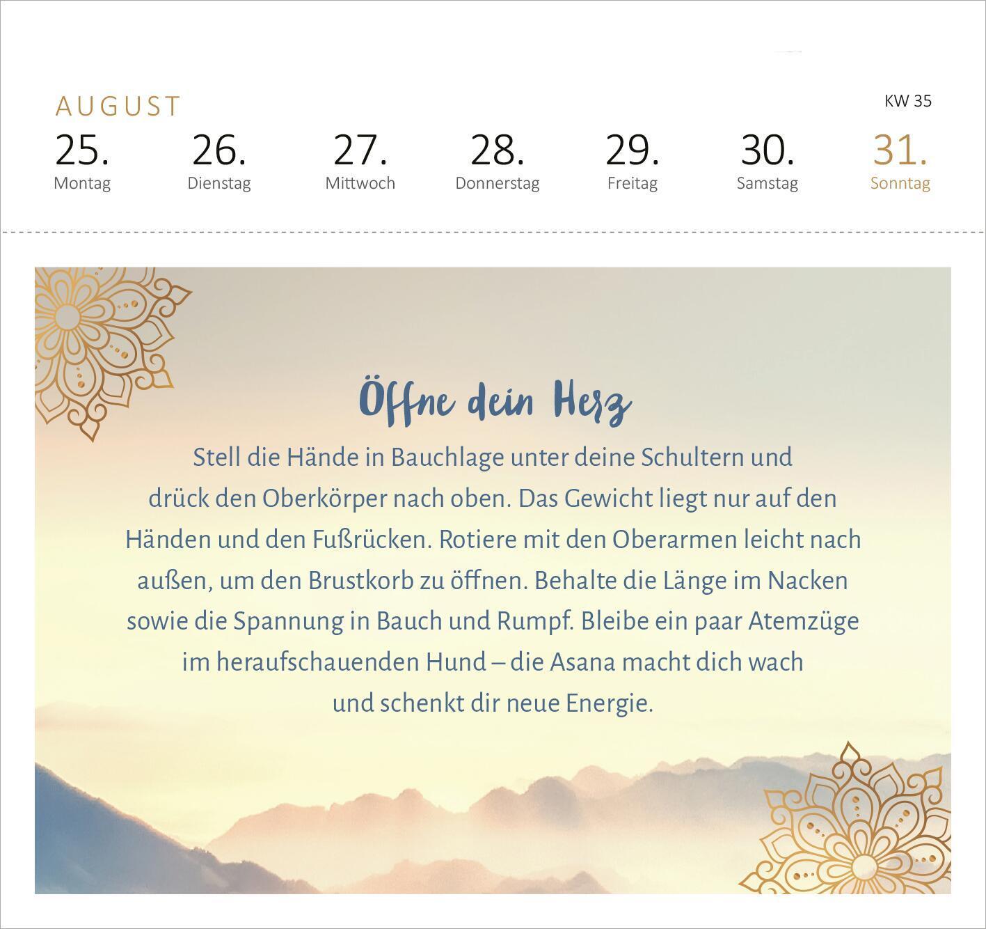 Bild: 4014489132868 | Postkartenkalender Einatmen. Austamen. Yoga. 2025 | Kalender | 108 S.