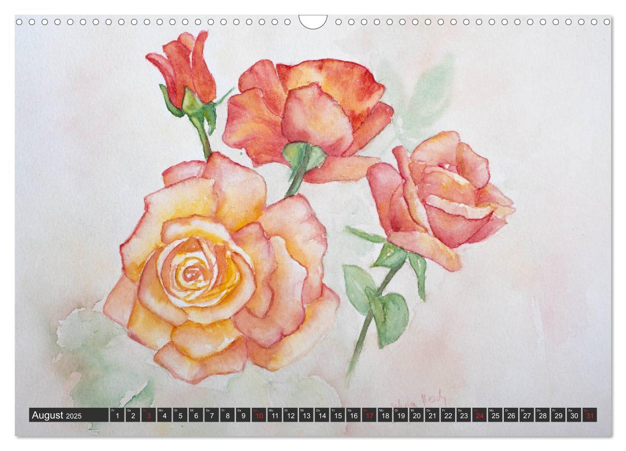 Bild: 9783435312368 | Blumenbilder in Aquarell (Wandkalender 2025 DIN A3 quer), CALVENDO...