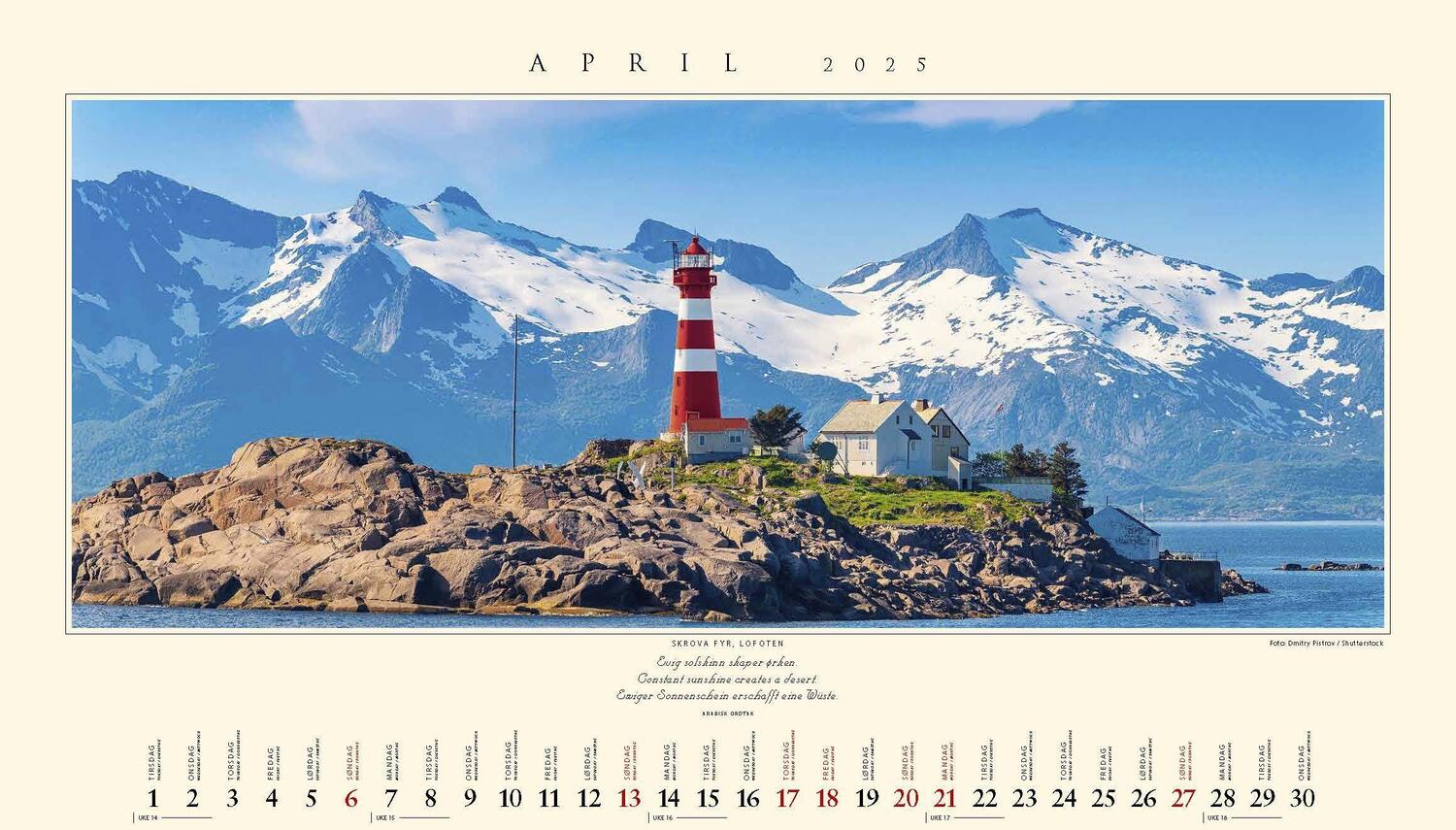 Bild: 9783930232970 | Panorama Norwegen 2025 Tischkalender | Kalenderforlaget | Kalender