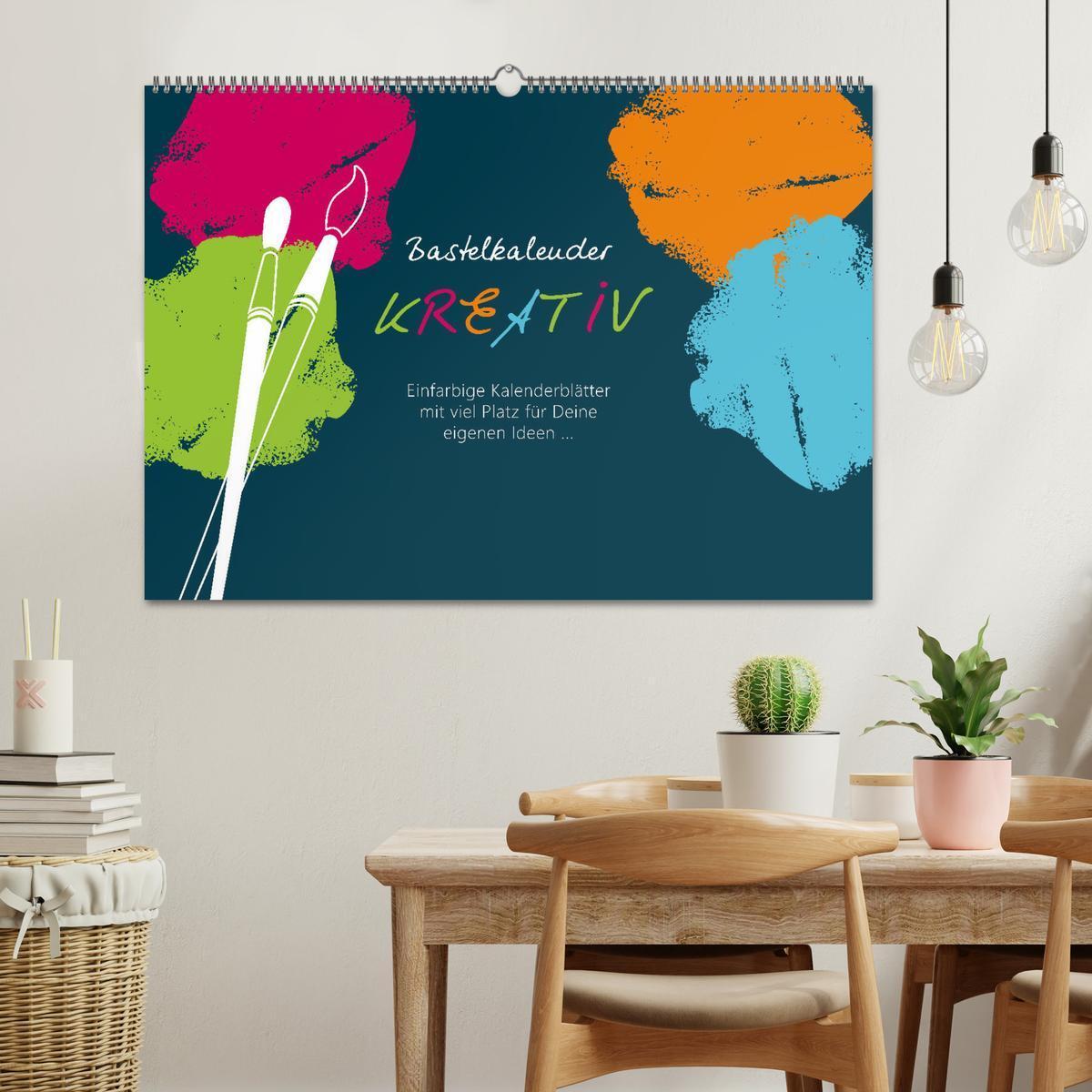 Bild: 9783435097005 | Bastelkalender KREATIV (Wandkalender 2025 DIN A2 quer), CALVENDO...