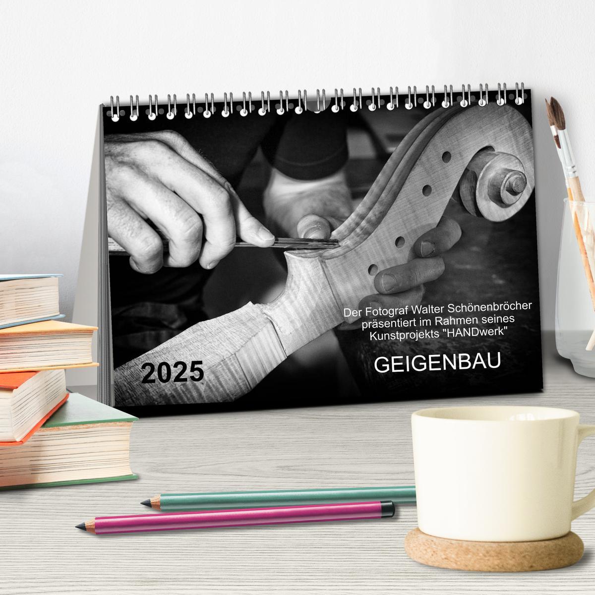 Bild: 9783435432387 | Geigenbau (Tischkalender 2025 DIN A5 quer), CALVENDO Monatskalender