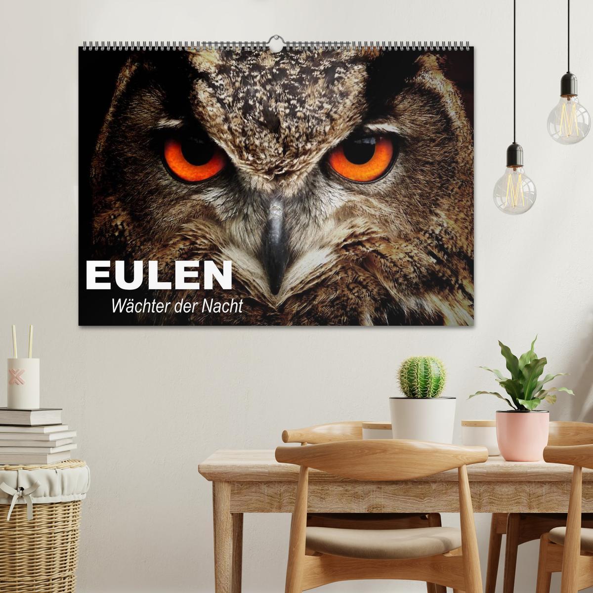 Bild: 9783435684632 | Eulen. Wächter der Nacht (Wandkalender 2025 DIN A2 quer), CALVENDO...