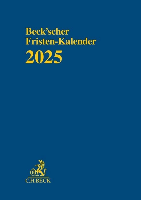 Cover: 9783406813344 | Beck'scher Fristen-Kalender 2025 | Kalender | Cabra-Lederfaser | 2025