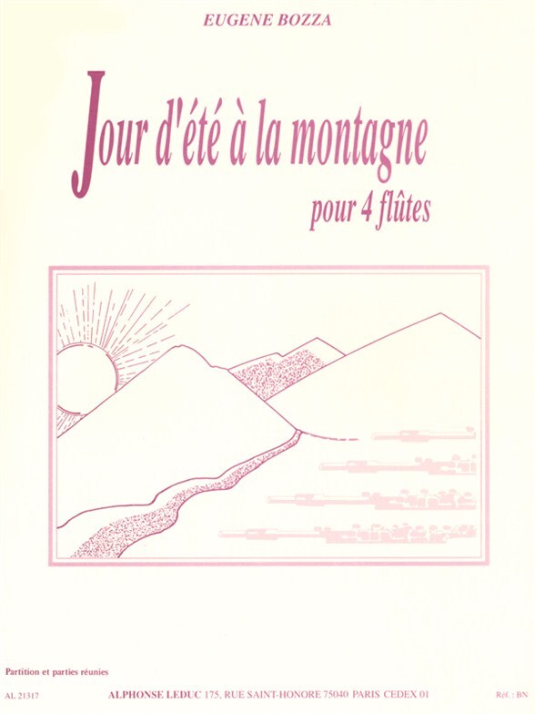 Cover: 9790046213175 | Jour d'été à la montagne pour 4 flûtes parties et partition | Bozza