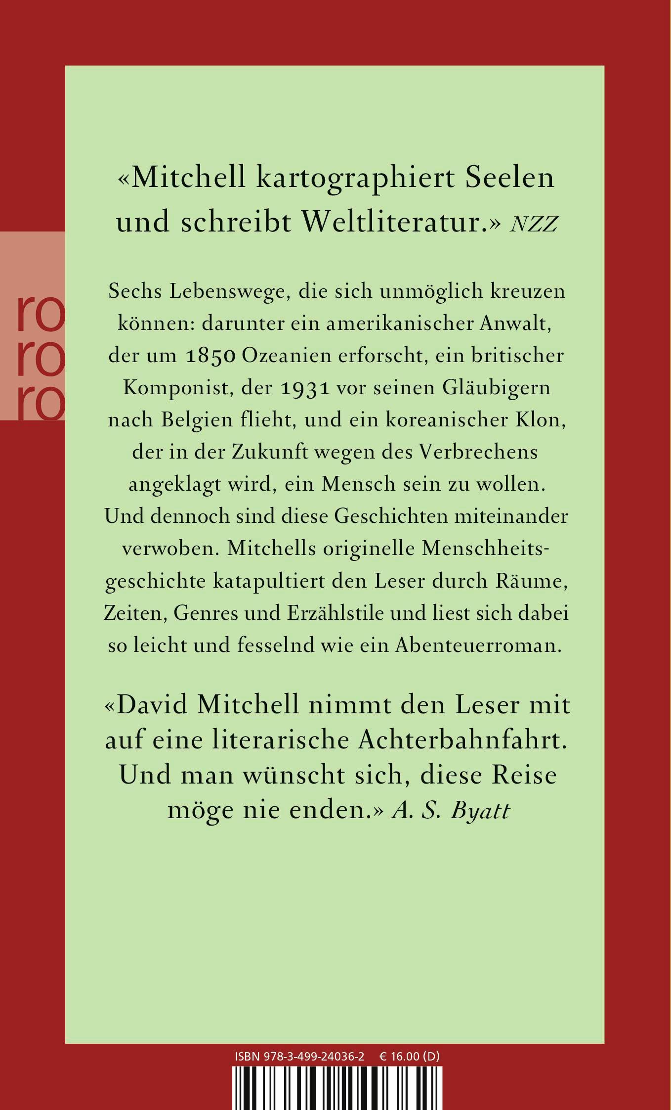 Rückseite: 9783499240362 | Der Wolkenatlas | David Mitchell | Taschenbuch | 669 S. | Deutsch