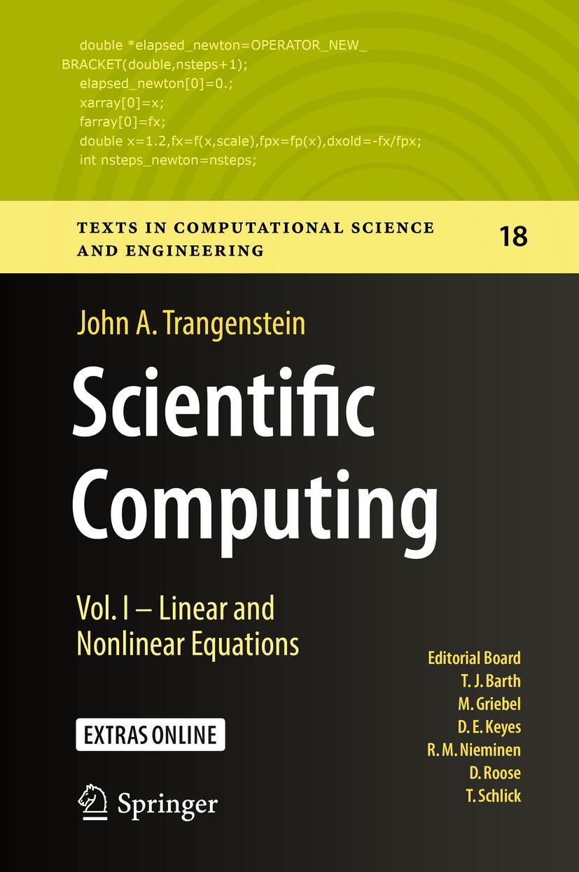 Cover: 9783319691046 | Scientific Computing | Vol. I - Linear and Nonlinear Equations | Buch