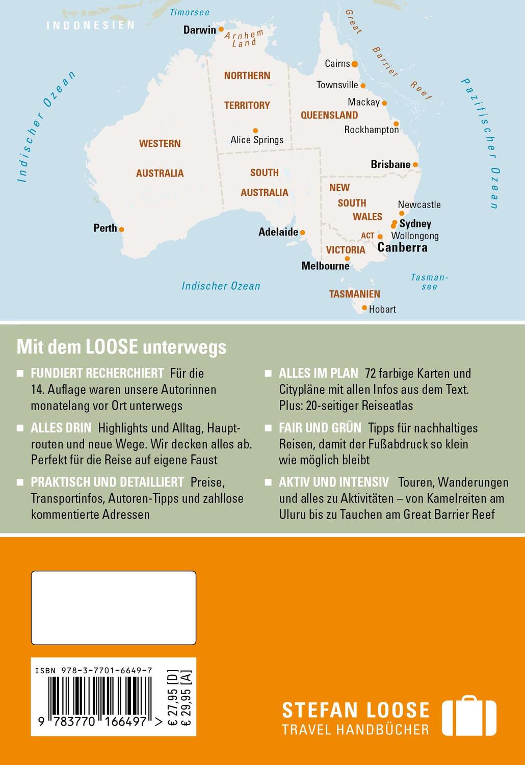 Rückseite: 9783770166466 | Stefan Loose Reiseführer Australien | mit Reiseatlas | Melville | Buch