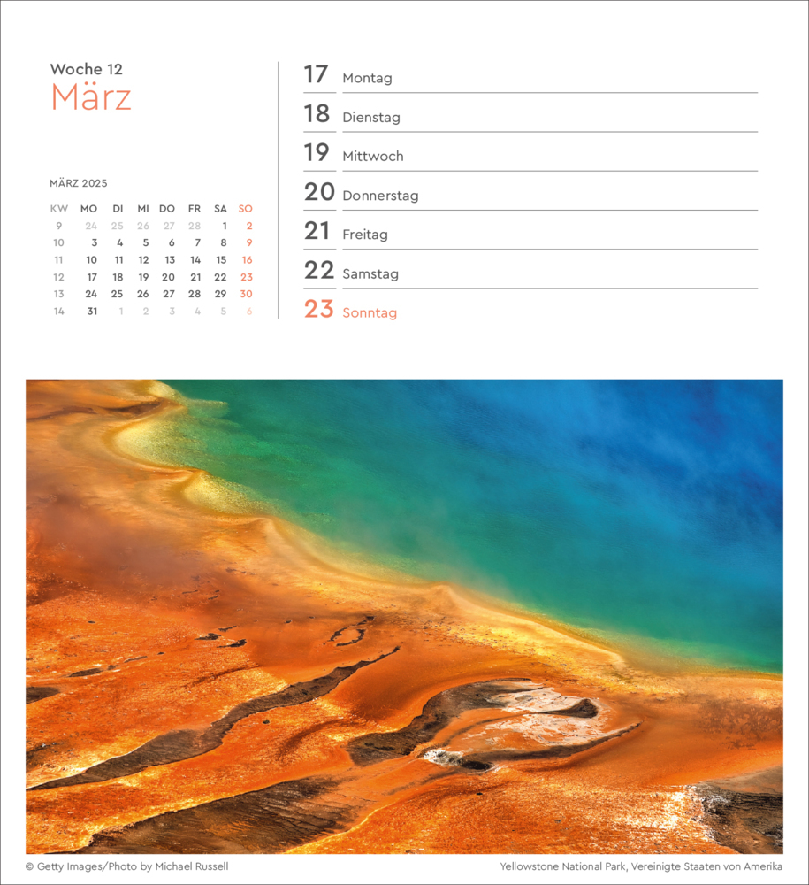 Bild: 9783965913882 | Farben der Erde - KUNTH Postkartenkalender 2025 | Kalender | 53 S.