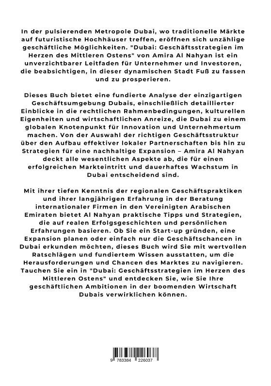 Rückseite: 9783384226037 | Dubai: Geschäftsstrategien im Herzen des Mittleren Ostens | Nahyan