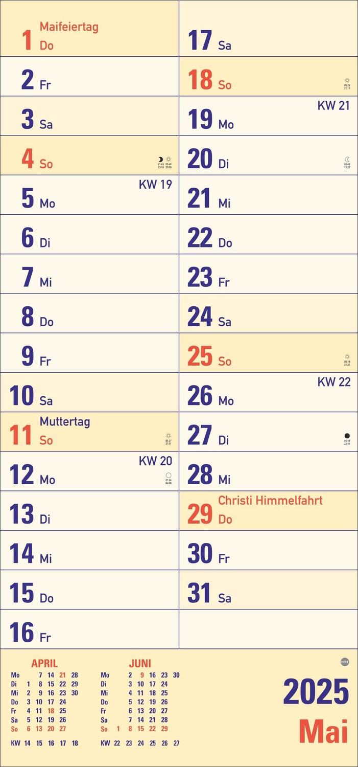 Bild: 9783756405695 | Großdruck Planer 2025 | Heye | Kalender | Bürokalender Heye | 14 S.