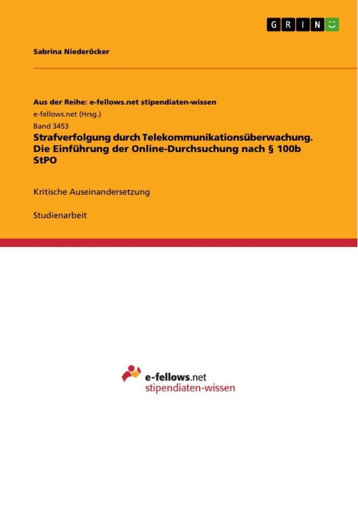 Cover: 9783346186768 | Strafverfolgung durch Telekommunikationsüberwachung. Die Einführung...