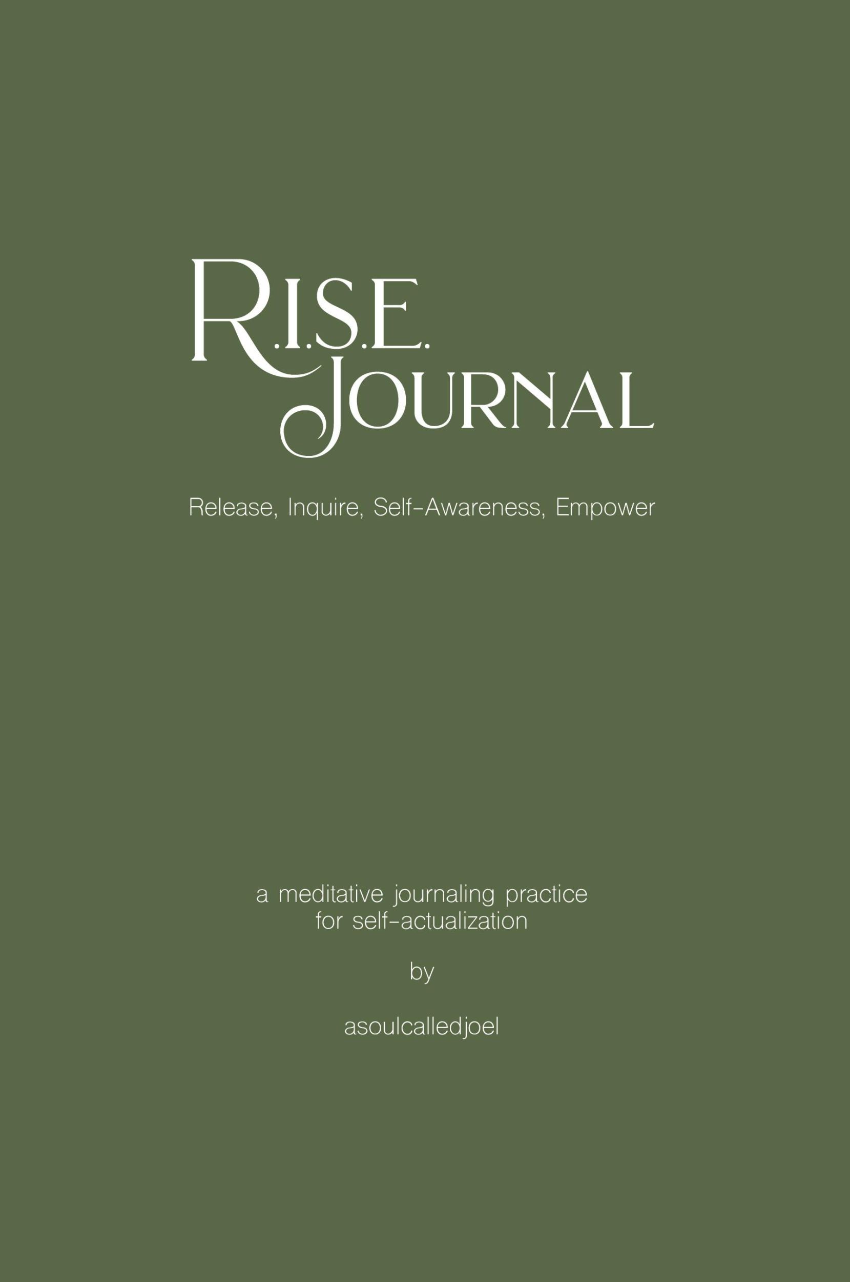 Cover: 9798218029098 | R.I.S.E. Journal | Asoulcalledjoel | Taschenbuch | Englisch | 2022