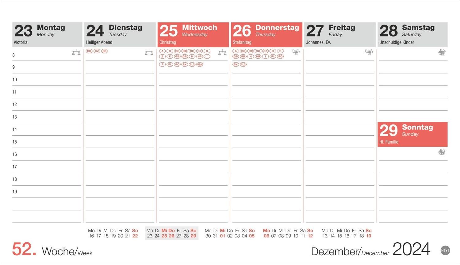 Bild: 9783756407620 | Schreibtischkalender Österreich klein 2025 | Heye | Kalender | 61 S.