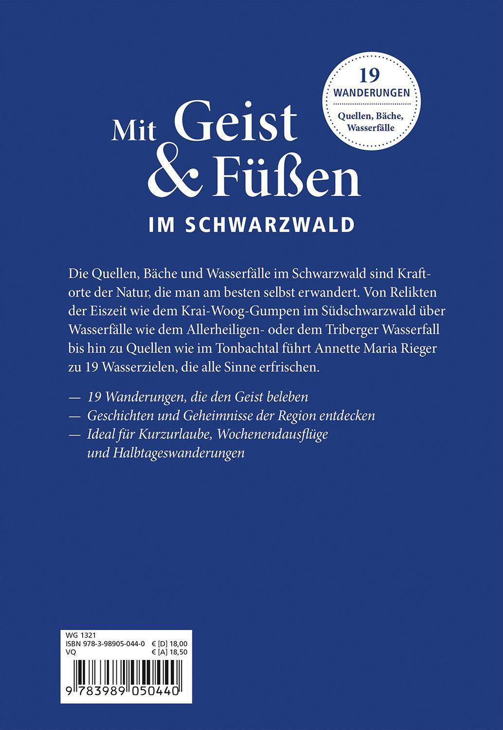 Rückseite: 9783989050440 | Mit Geist &amp; Füßen im Schwarzwald | Quellen, Bäche, Wasserfälle | Buch