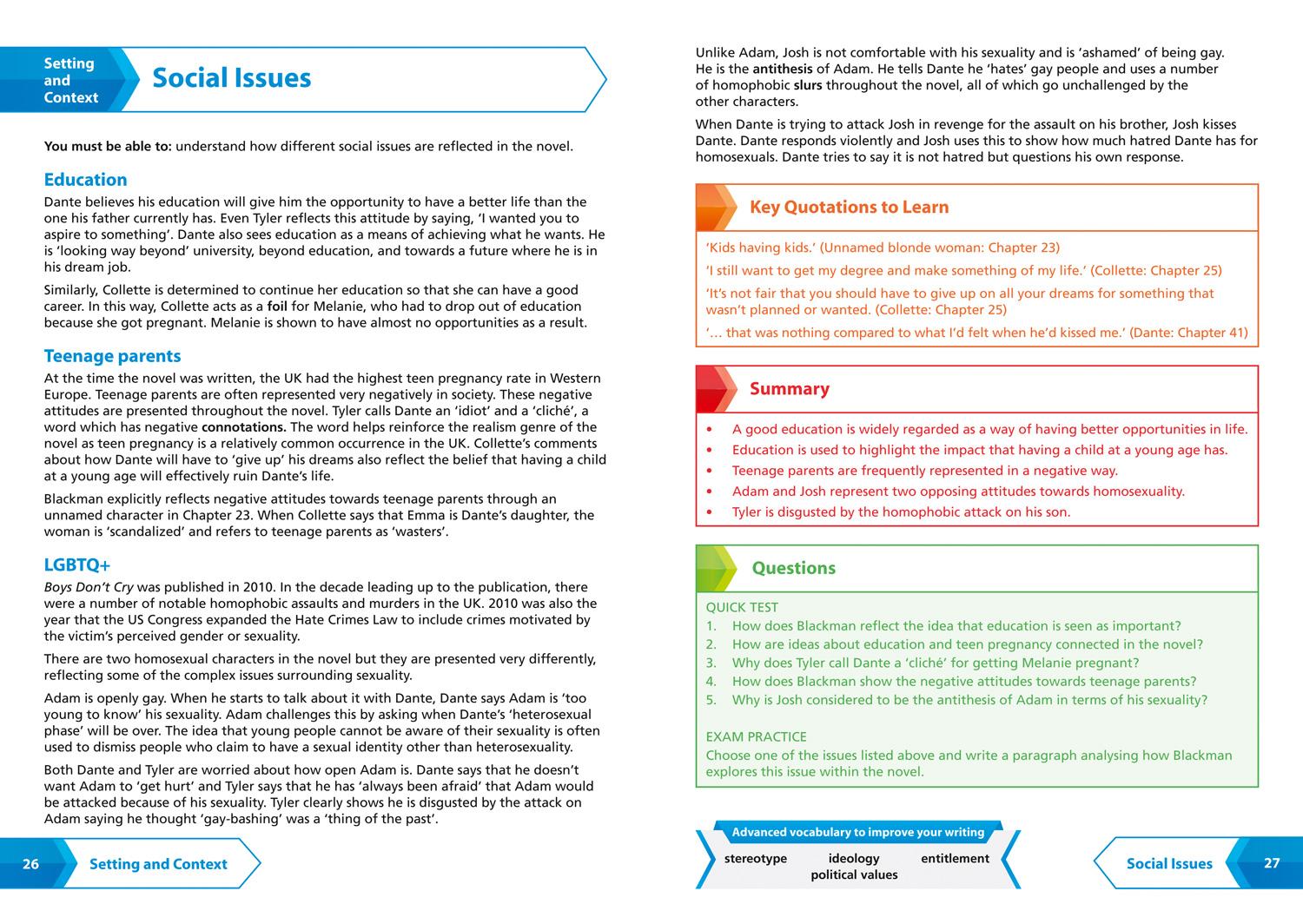 Bild: 9780008471798 | Boys Don't Cry Edexcel GCSE 9-1 English Literature Text Guide | Gcse