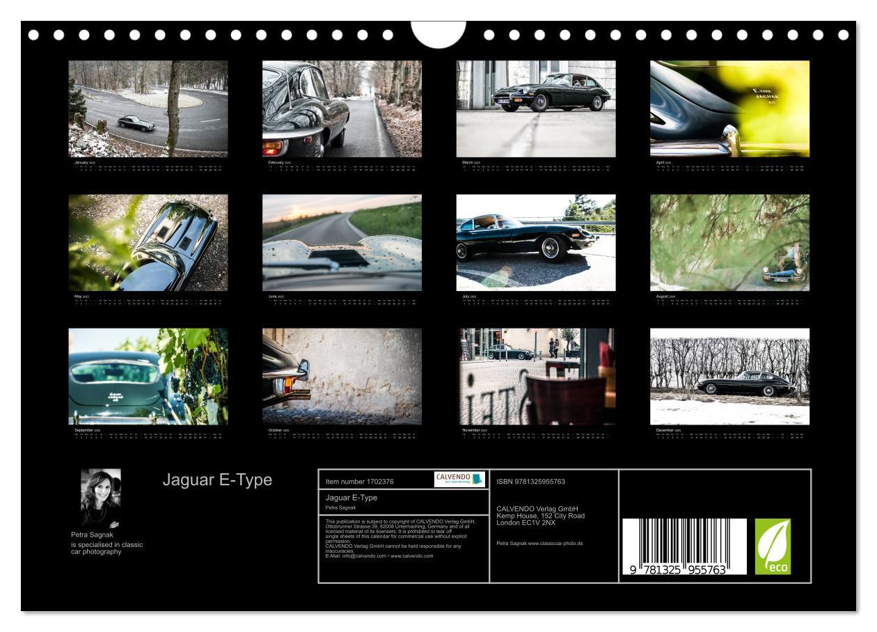 Bild: 9781325955763 | Jaguar E-Type (Wall Calendar 2025 DIN A4 landscape), CALVENDO 12...