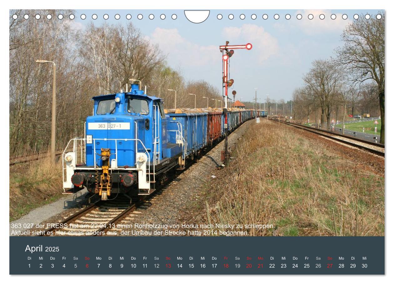 Bild: 9783435624973 | Mit Diesellokomotiven quer durch die Lausitz - 2025 (Wandkalender...