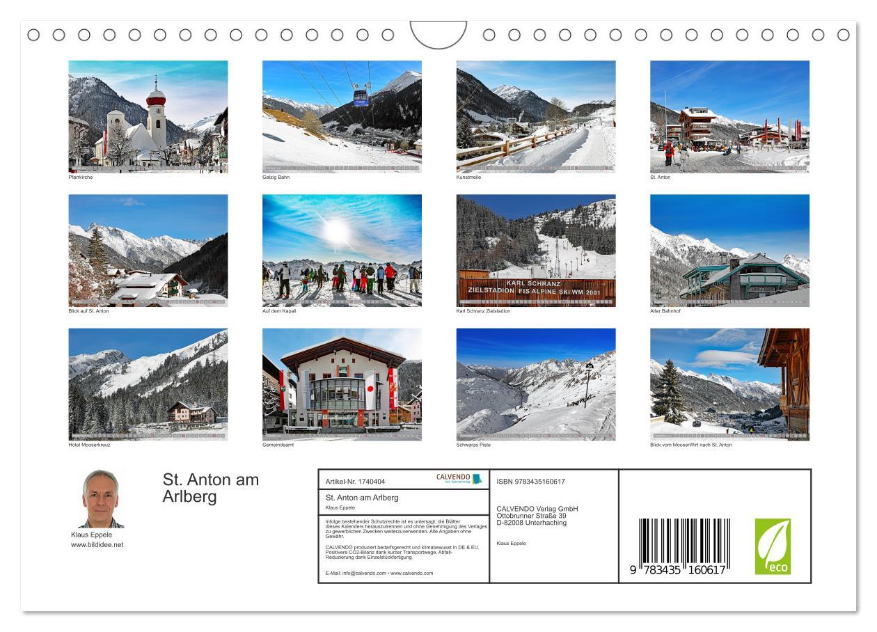 Bild: 9783435160617 | St. Anton am Arlberg (Wandkalender 2025 DIN A4 quer), CALVENDO...