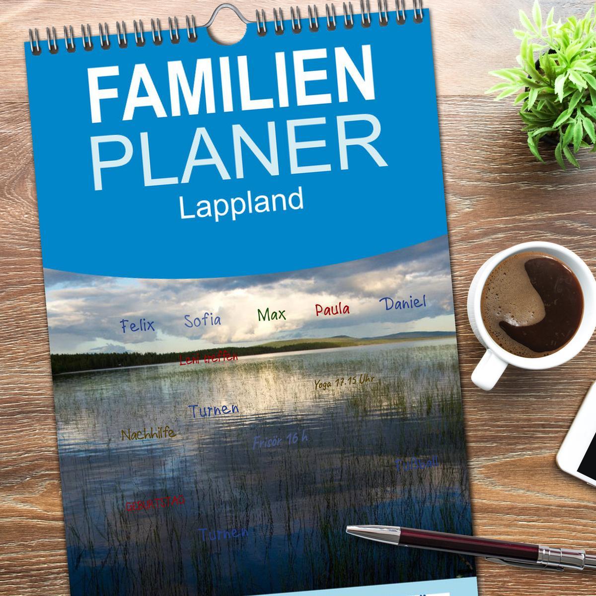 Bild: 9783457113837 | Familienplaner 2025 - Lappland mit 5 Spalten (Wandkalender, 21 x 45...