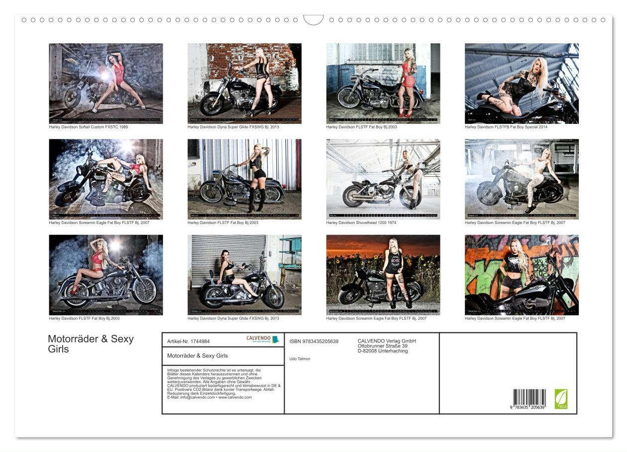 Bild: 9783435205639 | Motorräder &amp; Sexy Girls (Wandkalender 2025 DIN A2 quer), CALVENDO...