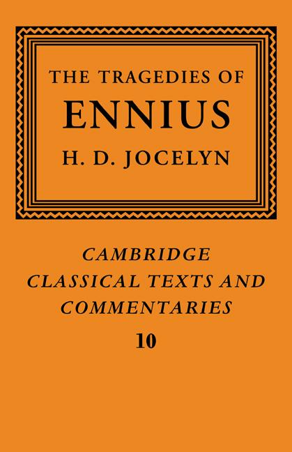 Cover: 9780521068963 | The Tragedies of Ennius | The Fragments | H. D. Jocelyn | Taschenbuch